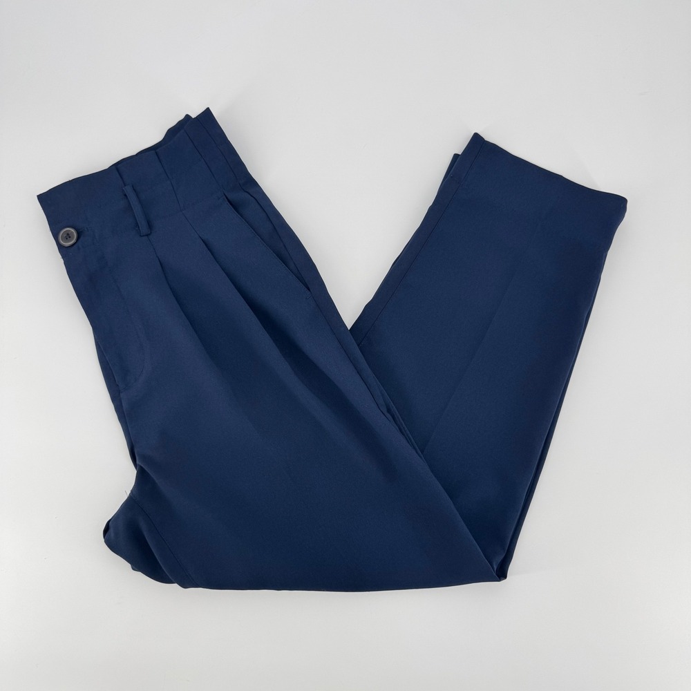 Madewell Navy Blue Pleated High Rise Tapered Trousers‎ Pants Size 2